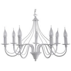 Żyrandol Sollux MINERWA 7 Stal, Biały, E14, 7 X 12W LED, sl.0215