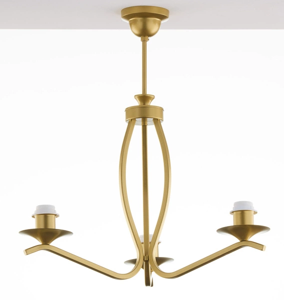 Klasyczny Żyrandol KASZMIR wys. 58cm 3xE27 15W IP20 | złoty połysk