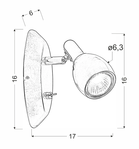 Kinkiet CROSS 91-32768 miedziany 1xGU10