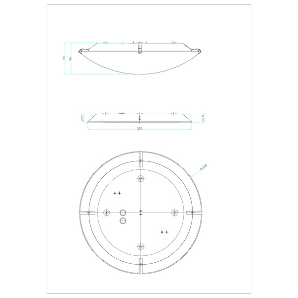Lampa sufitowa STANDARD E27 60W Szkło | Biały