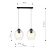 Lampa wisząca Emibig ISTAR 2 BL TRANSPARENT 679/2