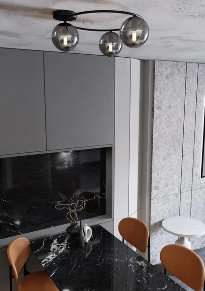 Lampa sufitowa Emibig SOPRA 3 BL GRAFIT 1256/3