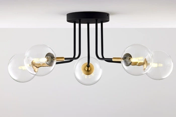 Nowoczesna Lampa sufitowa BURANO wys. 31cm 5xG9 14W IP20 | Złoty