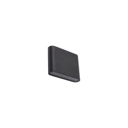 Lampa ścienna SEMI LED S wys.9cm dług.11cm 2x3W 3000K 300lm IP54 | Czarny