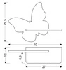 Kinkiet dziecięcy IQ Kids Butterfly z półką, 21-84873, złoty, 5W LED, barwa neutralna 4000K