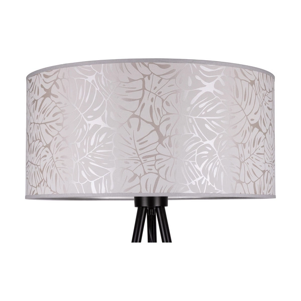 Lampa podłogowa Mateo 1xE27 Max.40W Czarny metal/Czarny kabel PCV/Beżowa tapeta 87813104