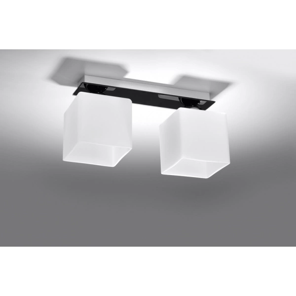 Nowoczesny plafon PIAZZA 2 SLA.0192 Czarny 2xE27