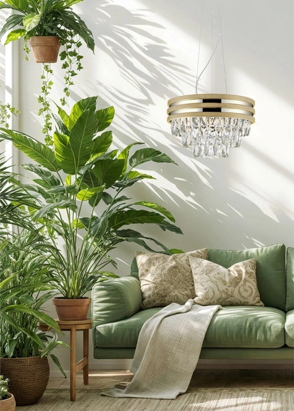 P0525-04A-F4V6 NAICA LAMPA WISZĄCA ZŁOTA/GOLD