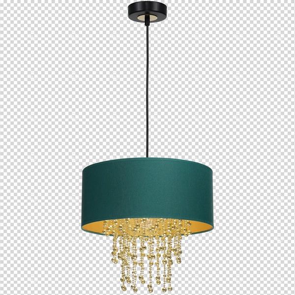 Nowoczesna lampa wisząca ALMERIA GREEN/GOLD 1xE27 MLP6451