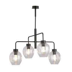 Lampa sufitowa Emibig LUKKA 4 Czarny/TRANSPARENT 1164/4