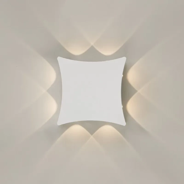 Kinkiet elewacyjny Pensa dł. 14cm 1W LED | biały piaskowany