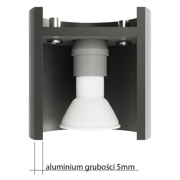 Lampa wisząca Sollux ORBIS 1 aluminium Czarna 12W LED, SL.0051