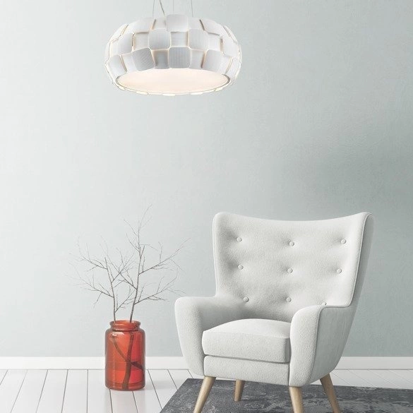 Lampa wisząca nad stół, do salonu biała ambient Zuma Line SOLE śr.46cm 5xE27