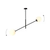Lampa sufitowa Emibig LINEAR 2 Czarny/OPAL 1169/2