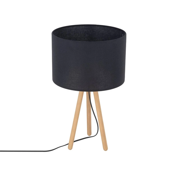 Minimalistyczna lampka nocna buk TOKYO E27 60W wys. 52cm | czarny 5293