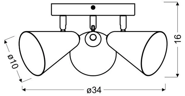 Nowoczesna lampa sufitowa AMOR plafon 98-68828 bananowa 3xE14