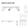 Lampa sufitowa spot reflektorek CROSTI LACCE TRE biały szer. 48,5cm