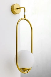 Nowoczesny Kinkiet IGON wys. 50cm 1xE14 11W IP20 | Złoty