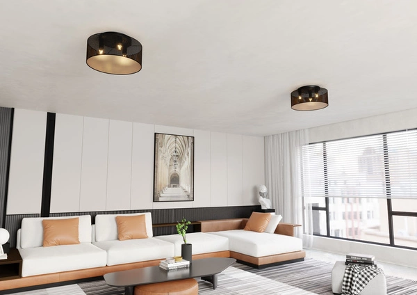 Lampa sufitowa Emibig ASTON 3 Czarny/GOLD 1148/3