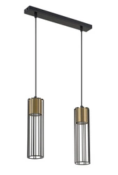 Lampa Sigma FOBIA 2 lampa wisząca prosty czarny/złoty 33452