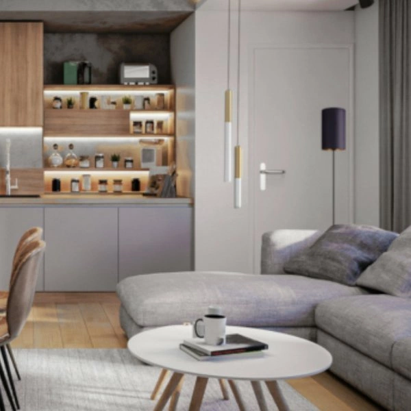 Abażur system lamp PETIT tkanina | szary 8335