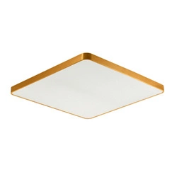 Lampa sufitowa plafon kwadratowy SIERRA LED 80W szer. 80cm | złoty