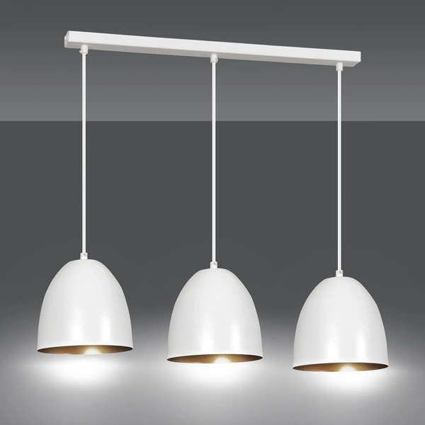 Lampa wisząca Emibig LENOX 3 Biały / GOLD 411/3