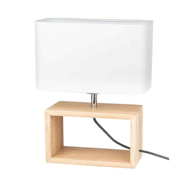 Cadre Lampa Stołowa 1xE27 Max.25W Dąb Olejowany/Czarny/Biały 7722974