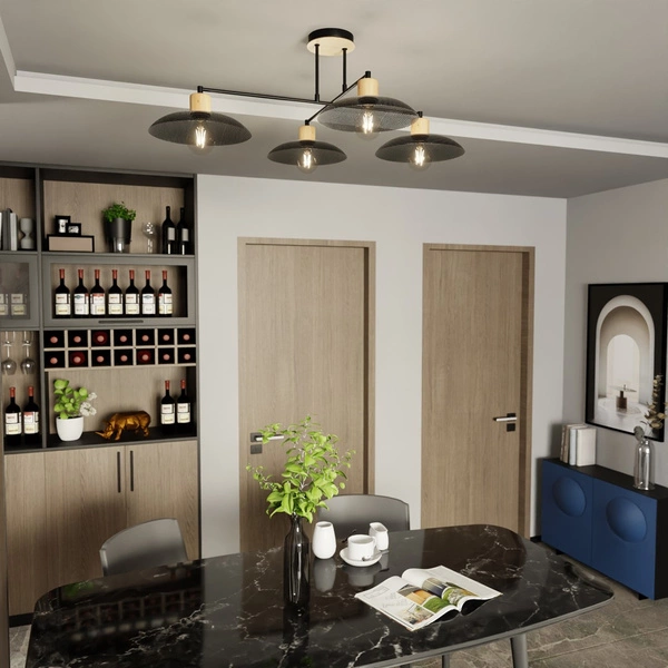 Lampa sufitowa Emibig KOBE 4 Czarny 1318/4