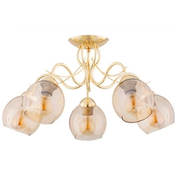 Lampa sufitowa ALFA NARIA ZŁOTA 5xE27 62cm | 63207