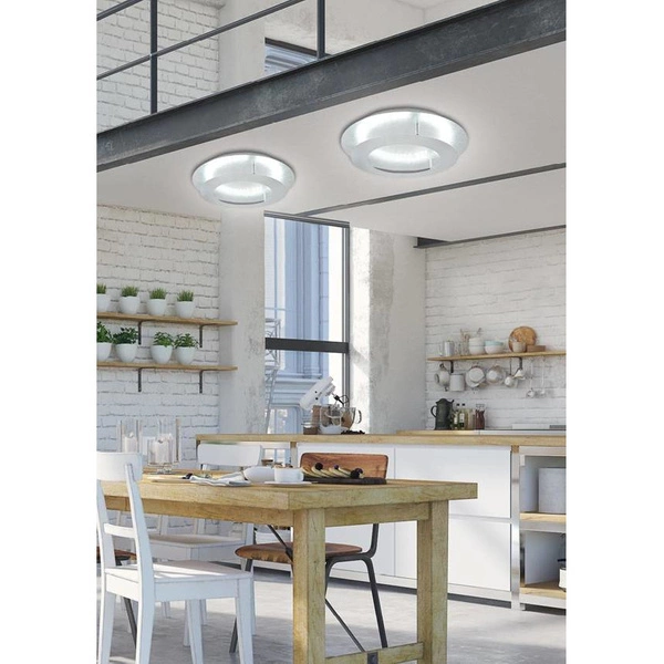 Lampa sufitowa MERLE, 40 cm, 98-66176, srebrna, 18W LED, barwa ciepła 3000K