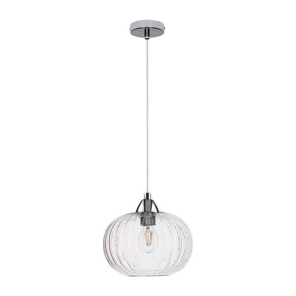 Lampa wisząca Universe 1xE27 Max.60W Chromowany metal/Przezroczyste PCV/Przezroczyste szkło 9721100