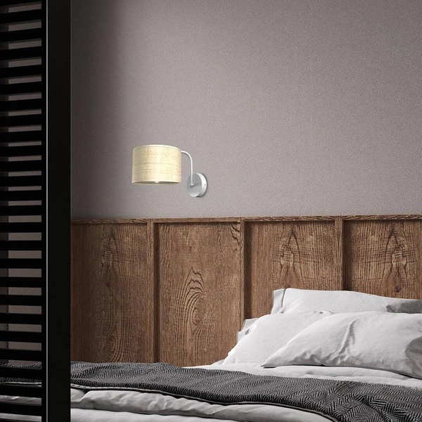 Kinkiet MARSHALL, MLP7482, biały/rattan, 1x60W E27