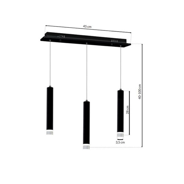 Lampa wisząca CARBON III LED