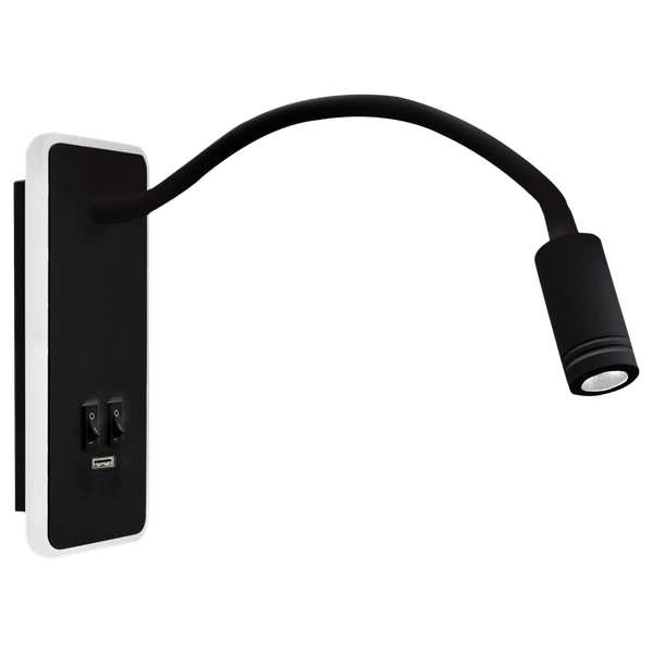 Lampka nocna BASE 8W+2W BLACK ML63500