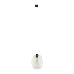 Lampa wisząca do szyny 1F TRACER ELIO TRANSPARENT 1XE27 dług.172cm szer.20cm | Transparentny 10662