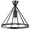 Lampa wisząca koło NOWUM III czarna druciana
