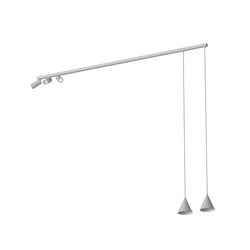 Lampa wisząca FOURTY V wys.130cm dług.150cm GU10+miniGU10 | Silk gray 11451