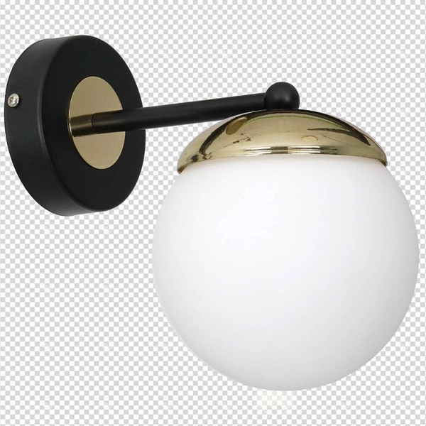 Nowoczesna lampa ścienna kinkiet SPARTA BLACK / GOLD MPL6512