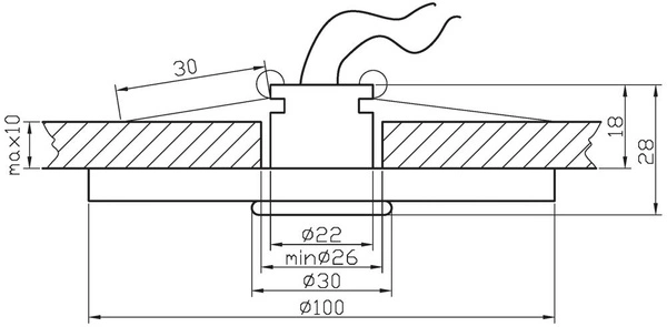 OPRAWA PUNKTOWA PO-03 CH/SN G4 CHROM+SATYNA NIKIEL OPRAWA PUNKTOWA