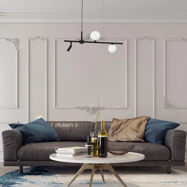 Lampa wisząca SIRIO, MLP8407, czarny/biały, 3x25W G9