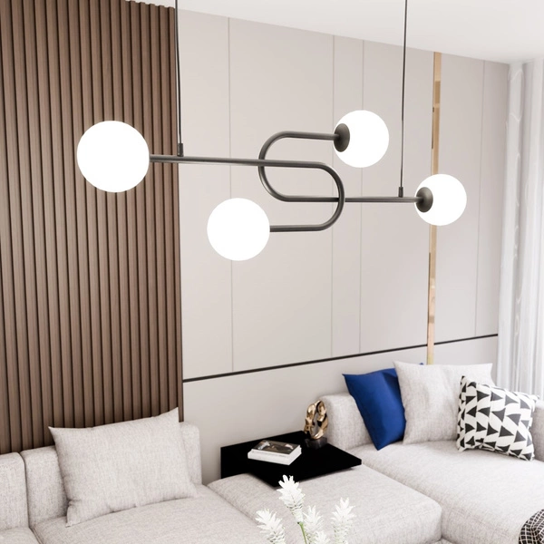 Lampa sufitowa Emibig ATRIA 4 BL OPAL 1383/4