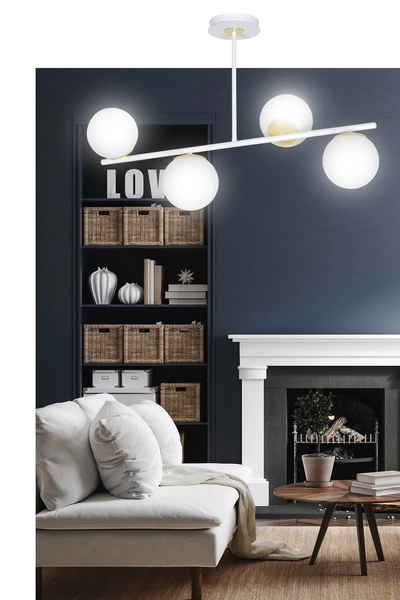 Lampa sufitowa Emibig FLOKI 4 Biały-GOLD 1023/4