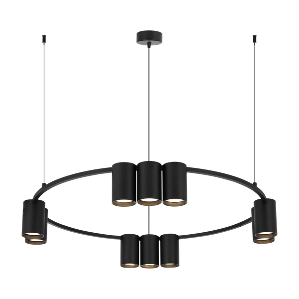 Lampa wisząca (koło) GENESIS BLACK 10xGU10