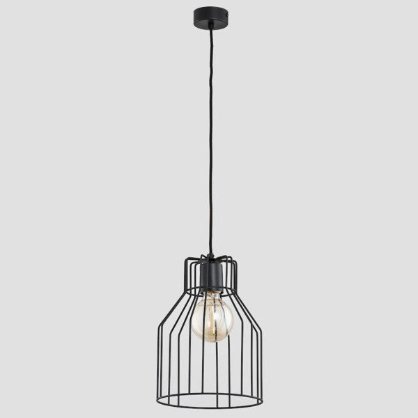 Druciana lampa kratka FRAGITA czarna śr. 23cm