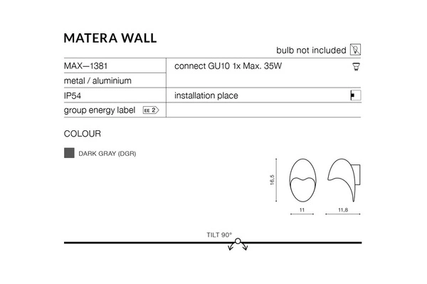 Azzardo MATERA WALL 2184