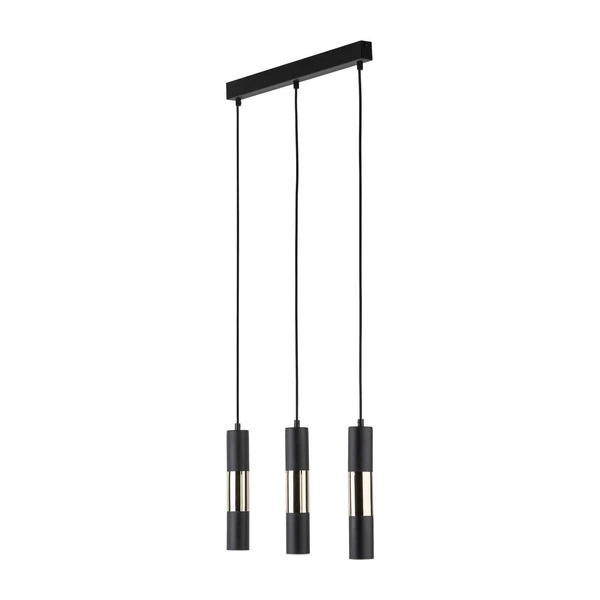 VIVIEN BLACK/GOLD LAMPA WISZĄCA 3 PŁ LISTWA 4757