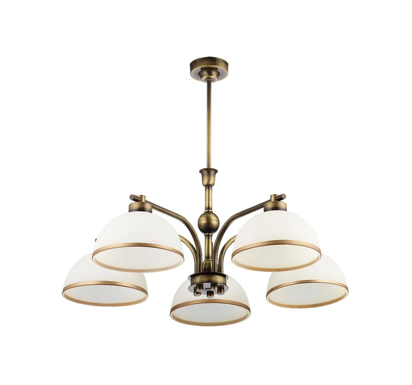 Klasyczny Żyrandol MONTANA wys. 55cm 5xE27 15W IP20 | Mosiądz patynowany