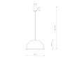 Wisząca HEMISPHERE HIT BLACK-GOLD 33,5cm 6777