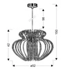 Lampa wisząca IMPERIA 52 cm 31-36561 niebieska 1x60W E27